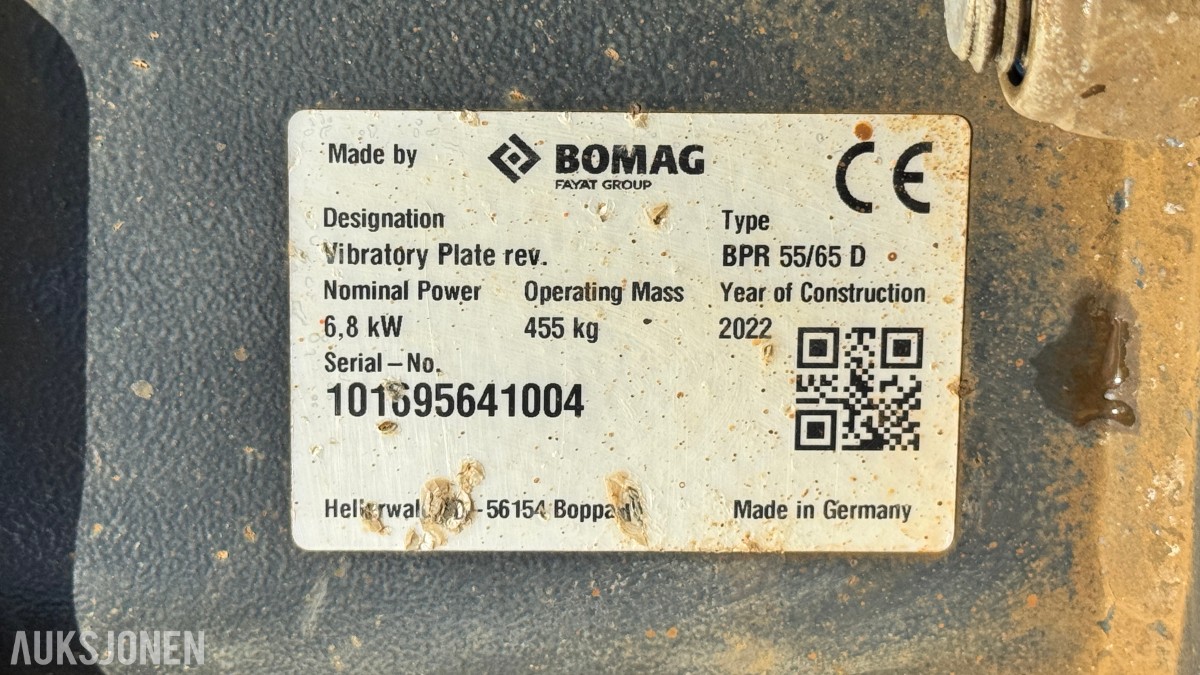 2022 Bomag BPR 55/65D Vibroplate