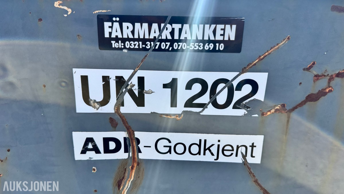 Farmartanken 1500L ADR-godkjent dieseltank