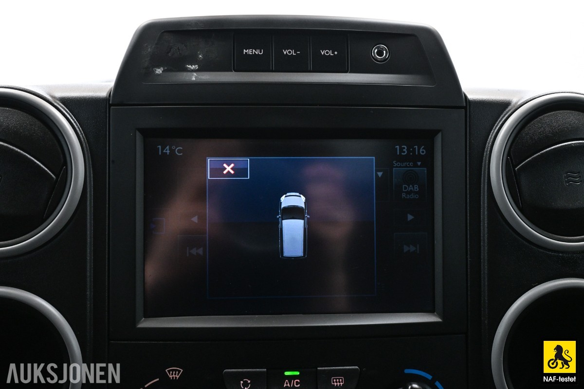 2018 Peugeot Partner 1.6D 99HK HENGERFESTE CRUISE SKYVEDØRER