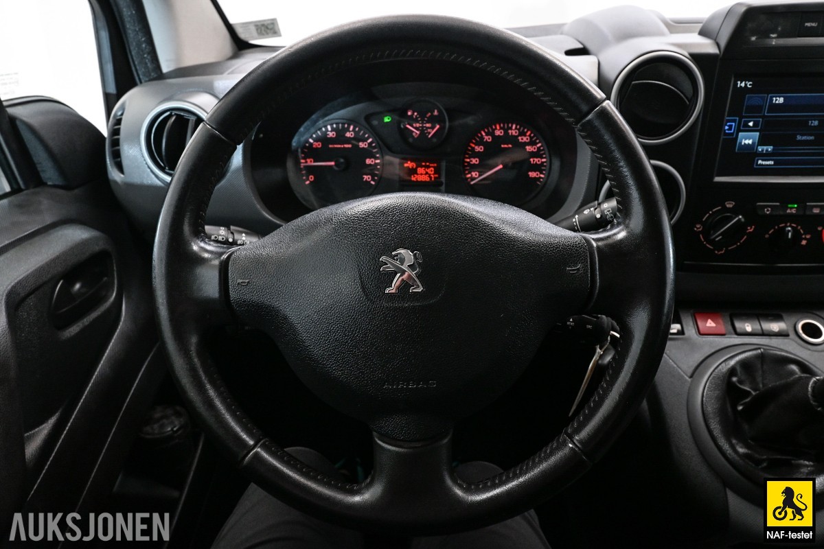 2018 Peugeot Partner 1.6D 99HK HENGERFESTE CRUISE SKYVEDØRER