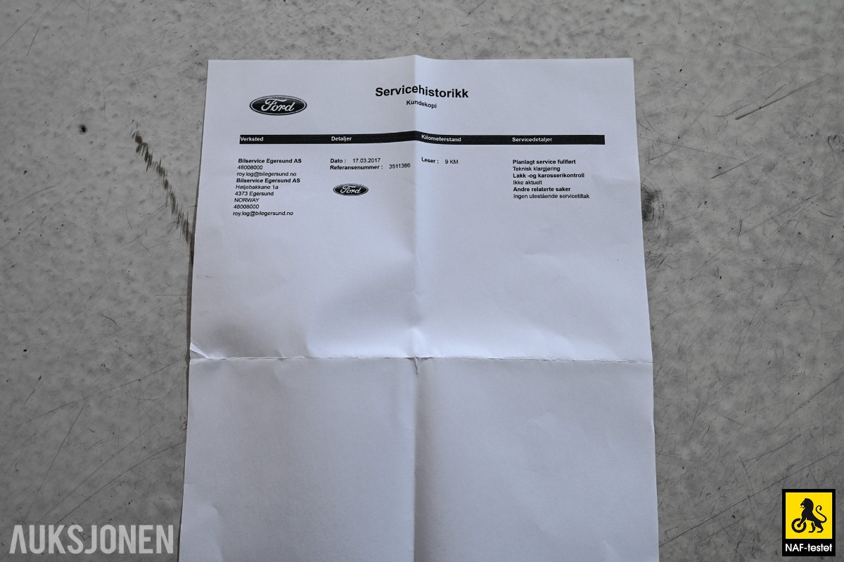 2017 Ford Transit Connect 101HK TDCI 3-SETER HENGERFESTE VARMER SERVICEHISTORIKK