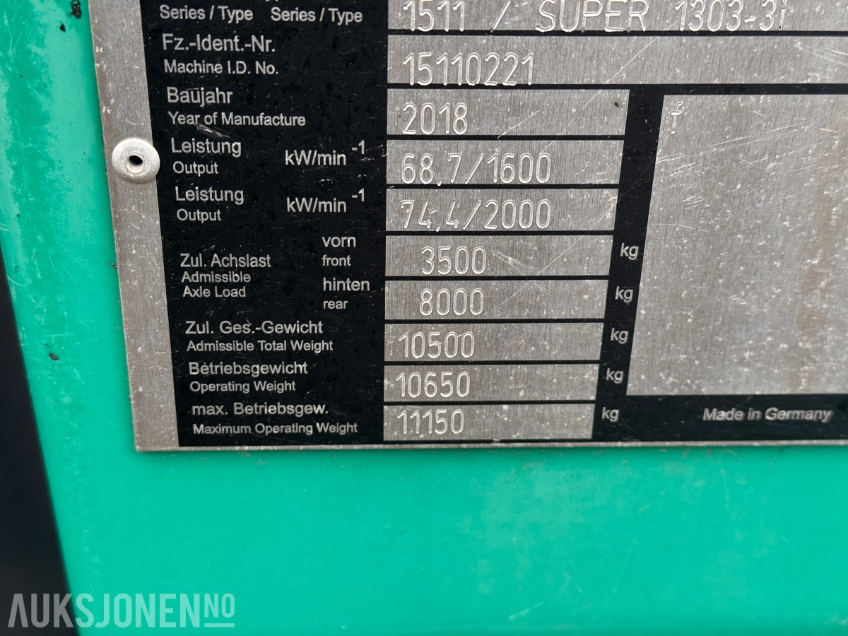 2018 Vögele SUPER 1303-3i Asfaltutlegger / Asfaltlegger