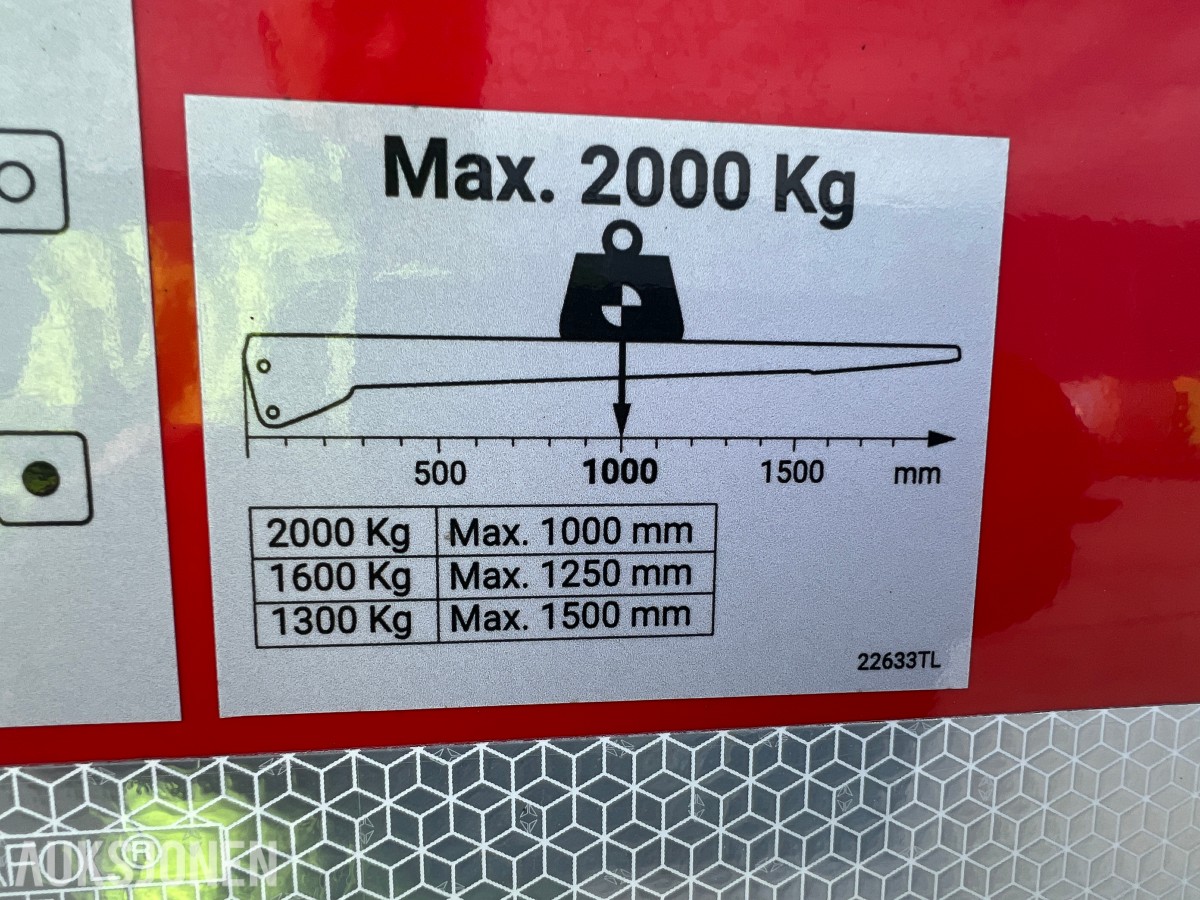 2023 Mercedes-Benz Atego 1524 Arka skap m/sideåpning og løftelemm