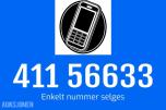 Enkelt nummer selges: 41156633
