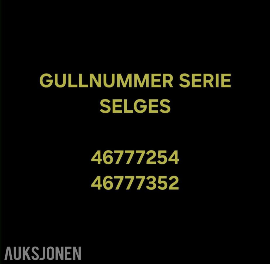 Gullnummer i serie selges: 46777352 / 46777254