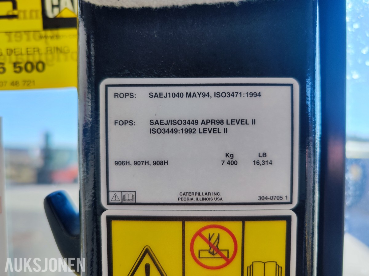 2013 CAT 906H2 hjullaster - lavt timetall – godt utstyrt