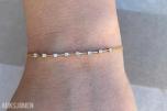 0.25ct diamantarmbånd i 14K gull. Helt naturlige diamanter! Med Takstbrev!