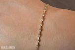 0.25ct diamantarmbånd i 14K gull. Helt naturlige diamanter! Med Takstbrev!