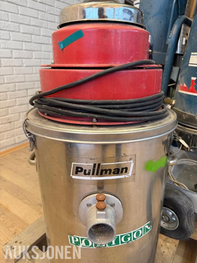 3 x industristøvsugere: Dustcontrol DC3900, DC2500 Twin og Pullman PV300P)