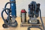 3 x industristøvsugere: Dustcontrol DC3900, DC2500 Twin og Pullman PV300P)