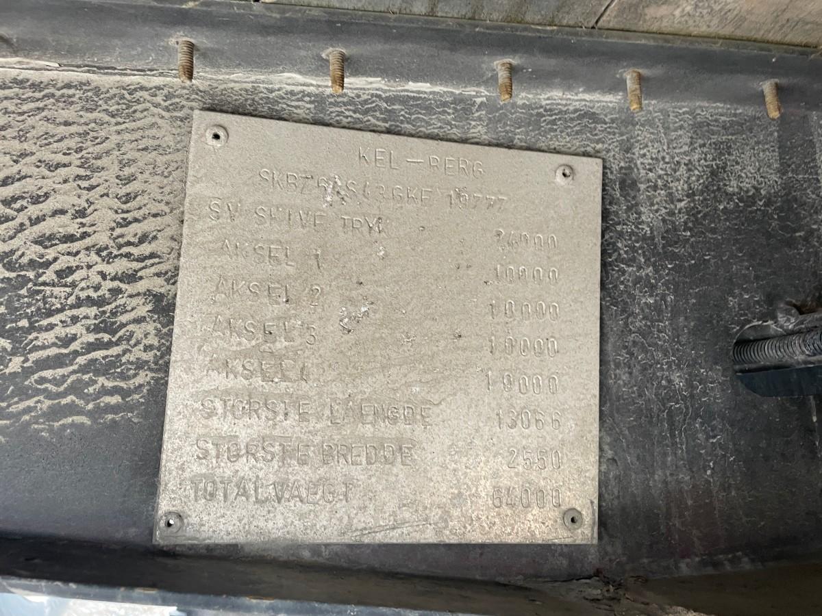 2017 Kel-Berg Maskinhenger 4 akslet m/hydrauliske kjørebruer