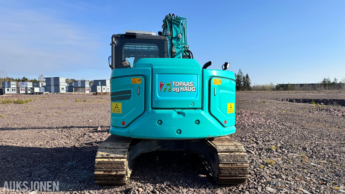 2021 Kobelco SK75SR-7. R3 m/gripekasset 3 skuffer, sentralsmøring, dieselfyllepumpe