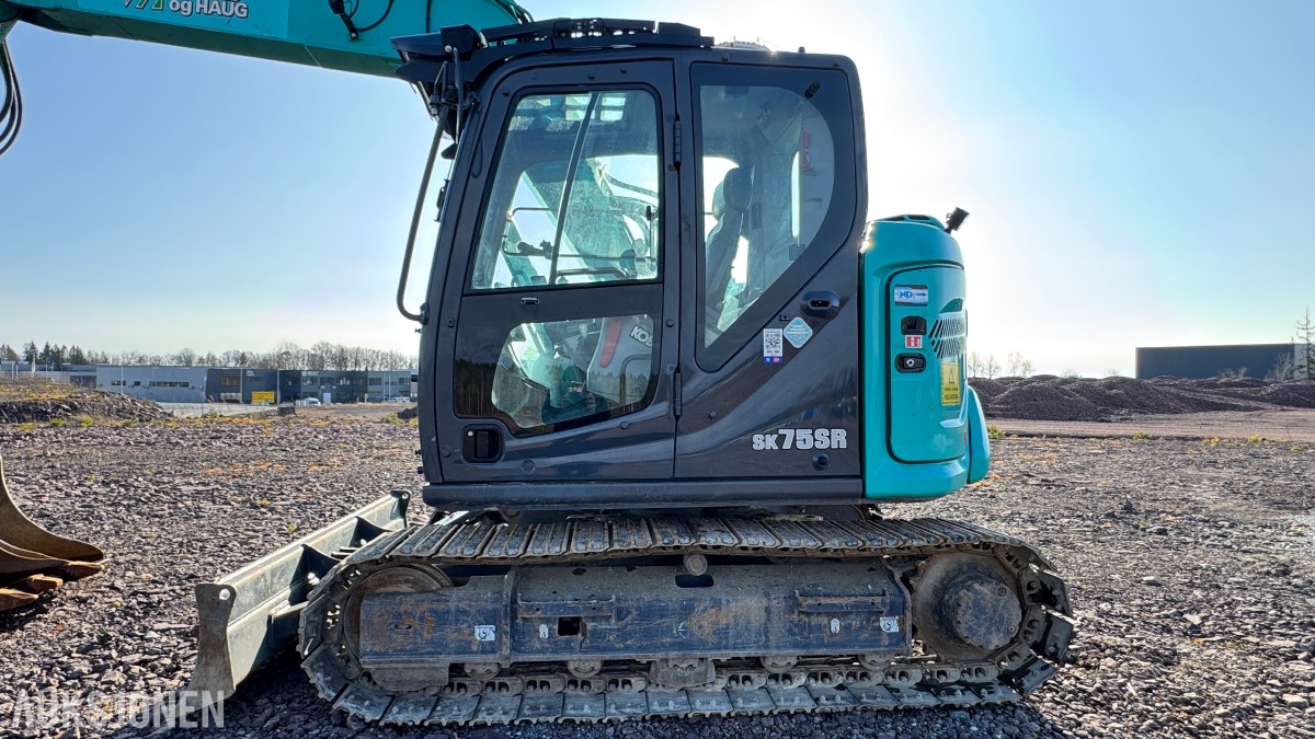 2021 Kobelco SK75SR-7. R3 m/gripekasset 3 skuffer, sentralsmøring, dieselfyllepumpe