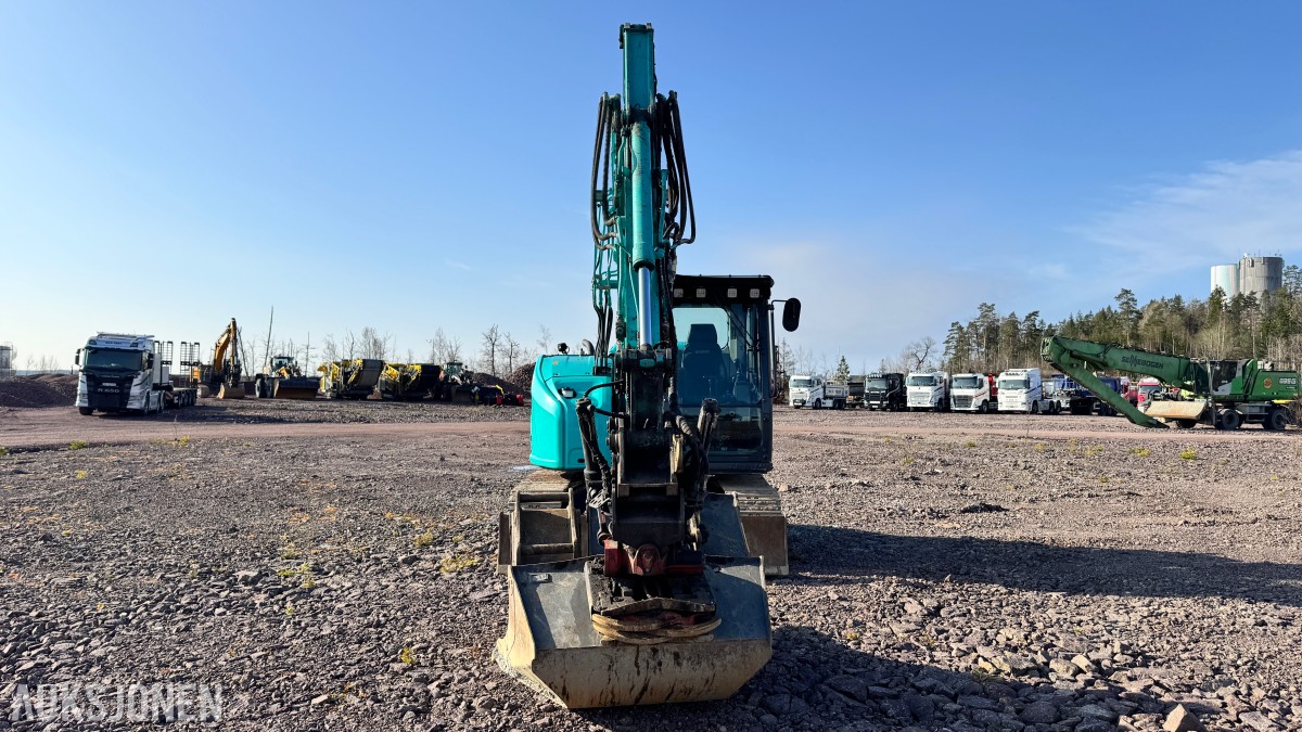2021 Kobelco SK75SR-7. R3 m/gripekasset 3 skuffer, sentralsmøring, dieselfyllepumpe