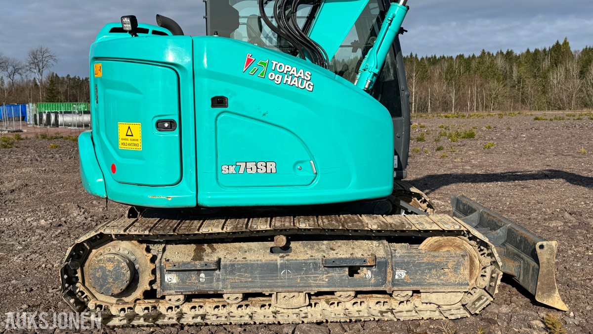 2021 Kobelco SK75SR-7. R3 m/gripekasset 3 skuffer, sentralsmøring, dieselfyllepumpe
