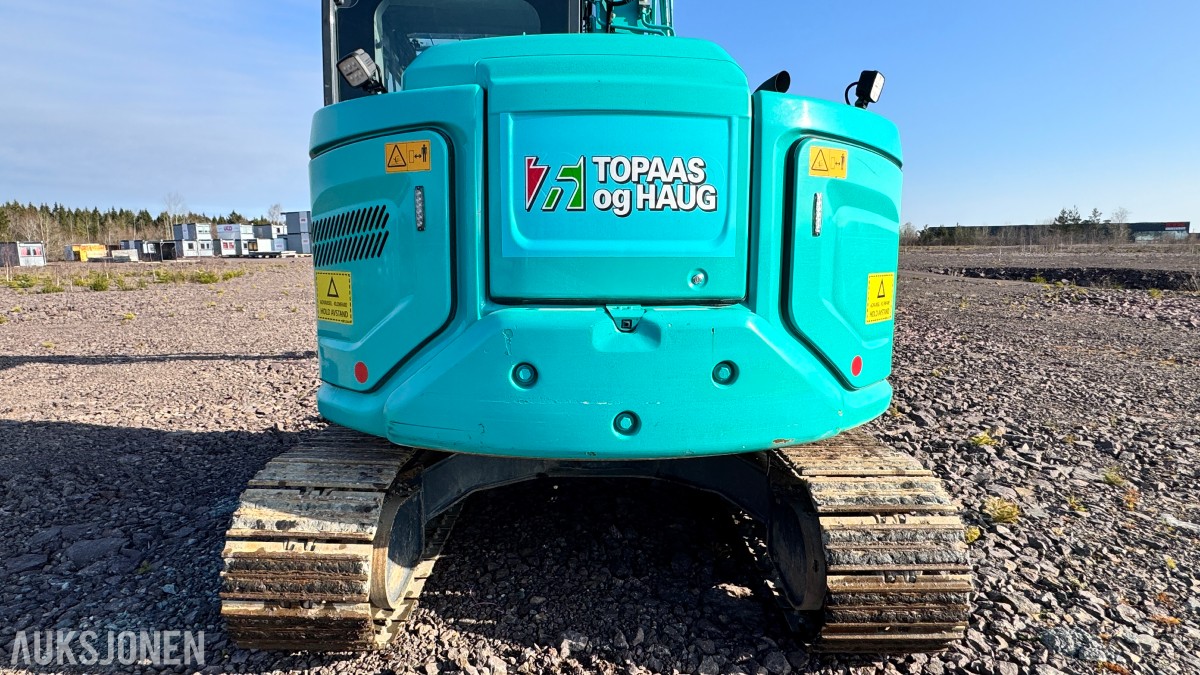 2021 Kobelco SK75SR-7. R3 m/gripekasset 3 skuffer, sentralsmøring, dieselfyllepumpe
