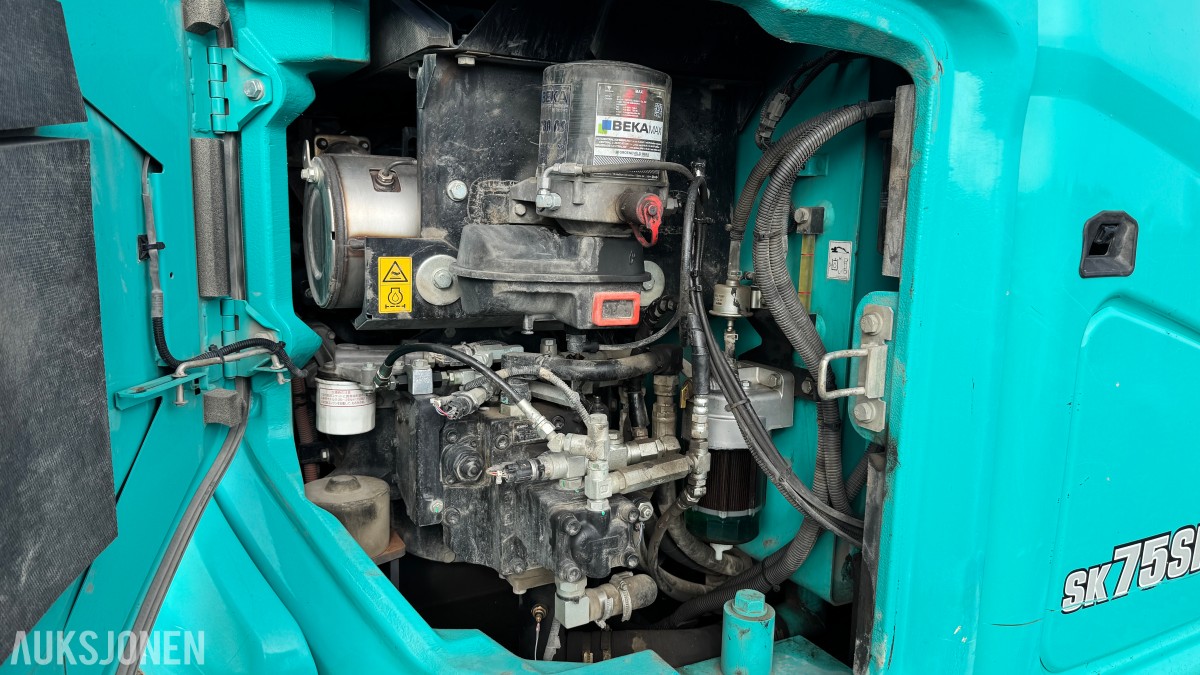 2021 Kobelco SK75SR-7. R3 m/gripekasset 3 skuffer, sentralsmøring, dieselfyllepumpe