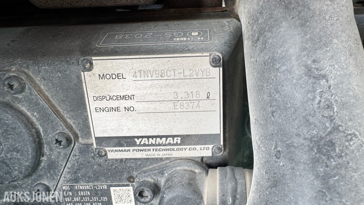 2021 Kobelco SK75SR-7. R3 m/gripekasset 3 skuffer, sentralsmøring, dieselfyllepumpe