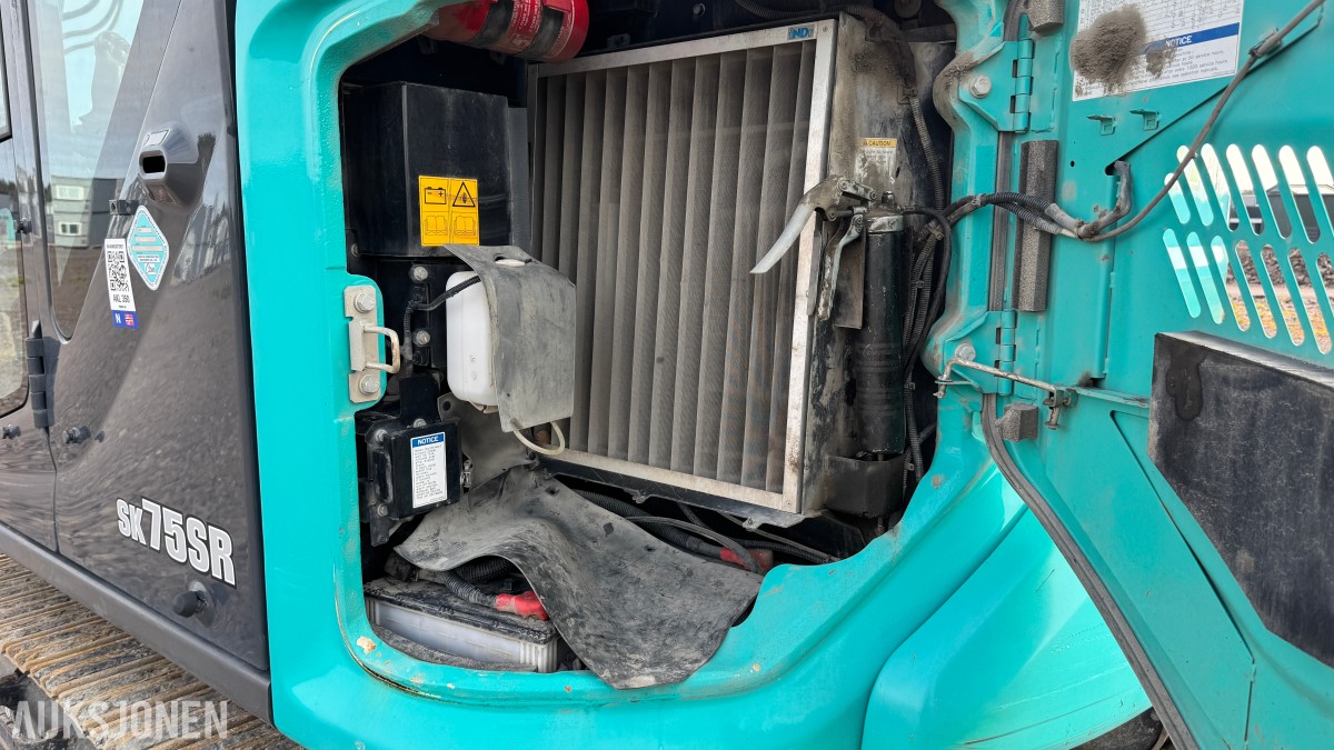 2021 Kobelco SK75SR-7. R3 m/gripekasset 3 skuffer, sentralsmøring, dieselfyllepumpe