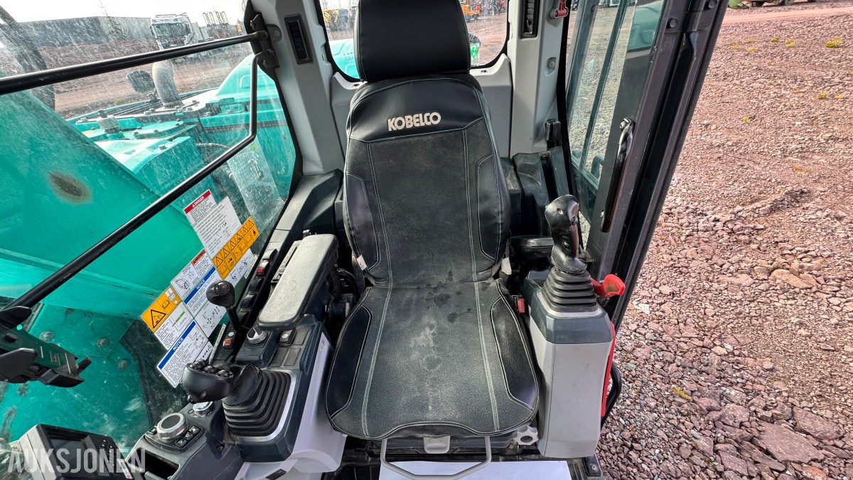 2021 Kobelco SK75SR-7. R3 m/gripekasset 3 skuffer, sentralsmøring, dieselfyllepumpe