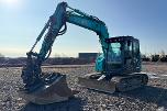 2021 Kobelco SK75SR-7. R3 m/gripekasset 3 skuffer, sentralsmøring, dieselfyllepumpe