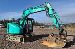 2021 Kobelco SK75SR-7. R3 m/gripekasset 3 skuffer, sentralsmøring, dieselfyllepumpe