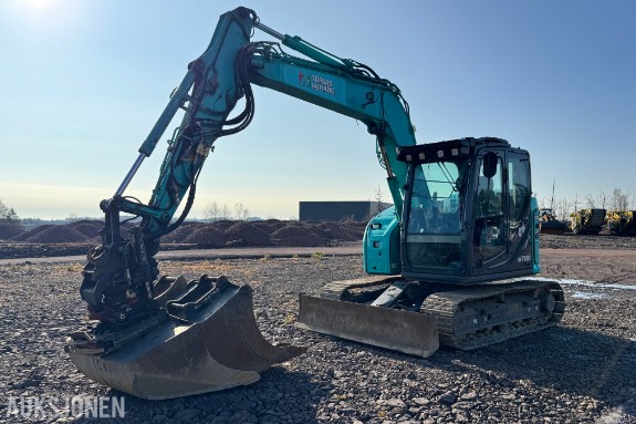 2021 Kobelco SK75SR-7. R3 m/gripekasset 3 skuffer, sentralsmøring, dieselfyllepumpe