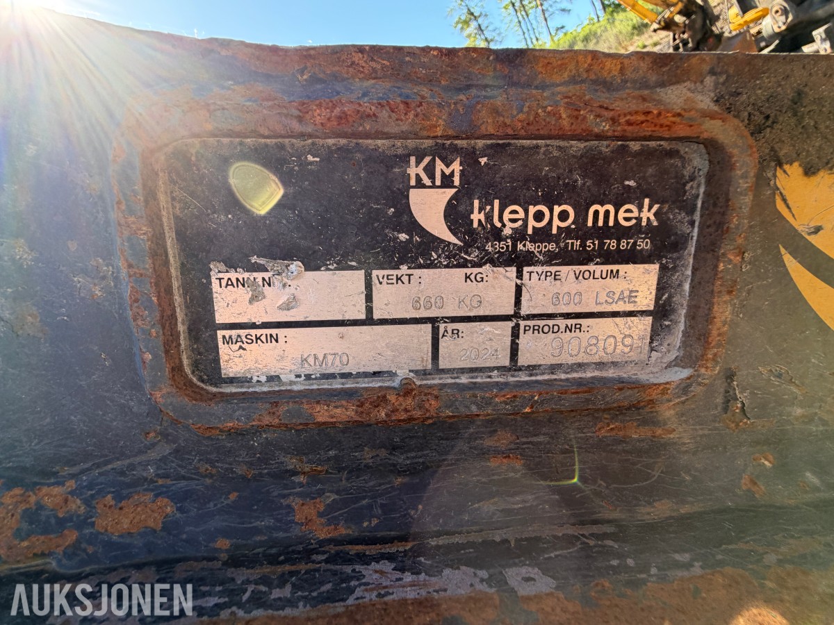 2024 Klepp Mek Grøfteskuff/Smalskuff - 600L - KM70