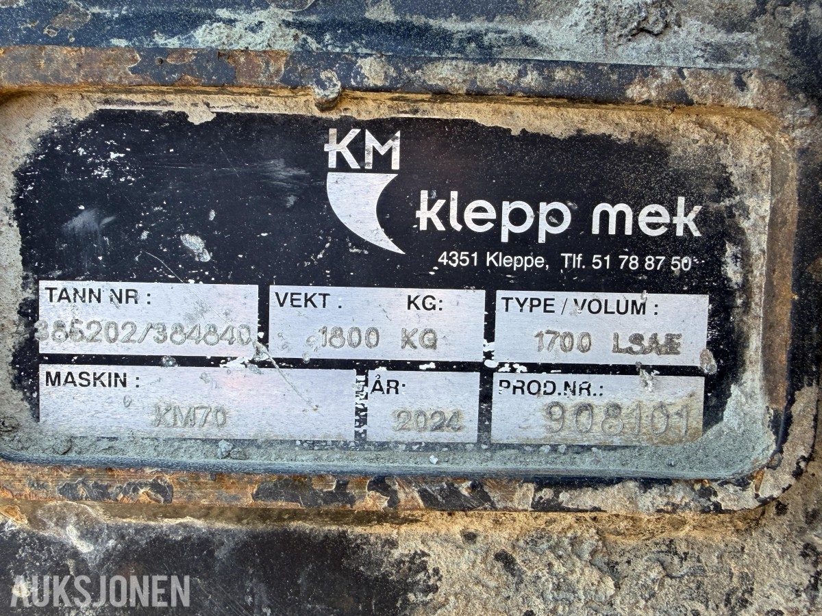 2024 Klepp Mek Lasteskuffe KM70 1700L