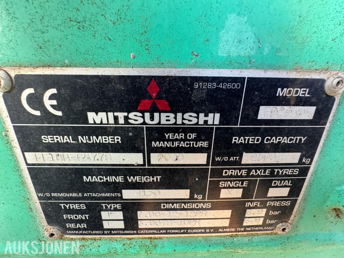 2000 Mitsubishi FD25K truck / 2584 timer