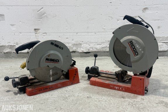 2 stk RIDGID 590-L metallkappsager 230V 2200W Ø355 mm 1300 o/min