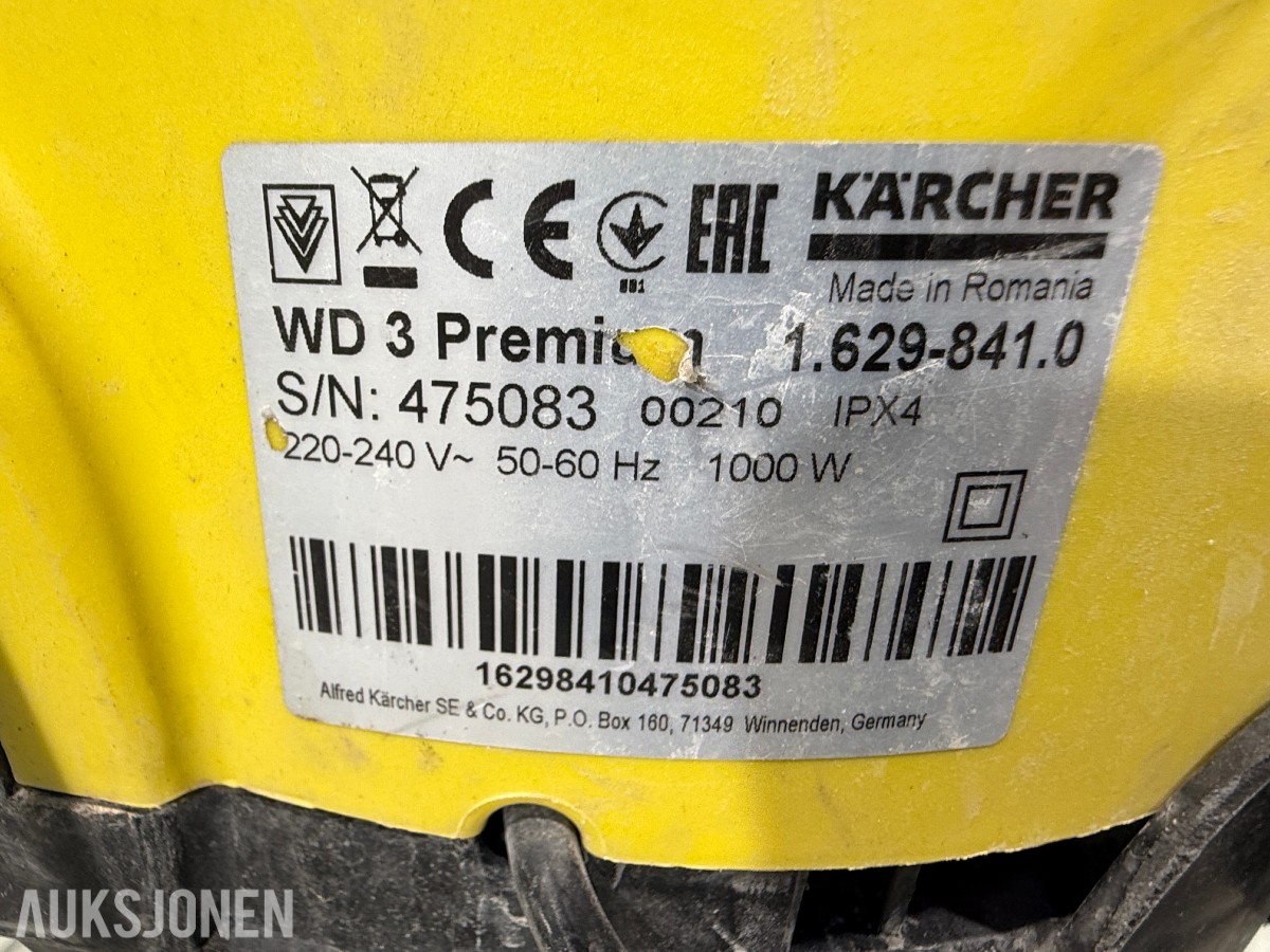 Kärcher og Stanley Våt-/tørrstøvsugere