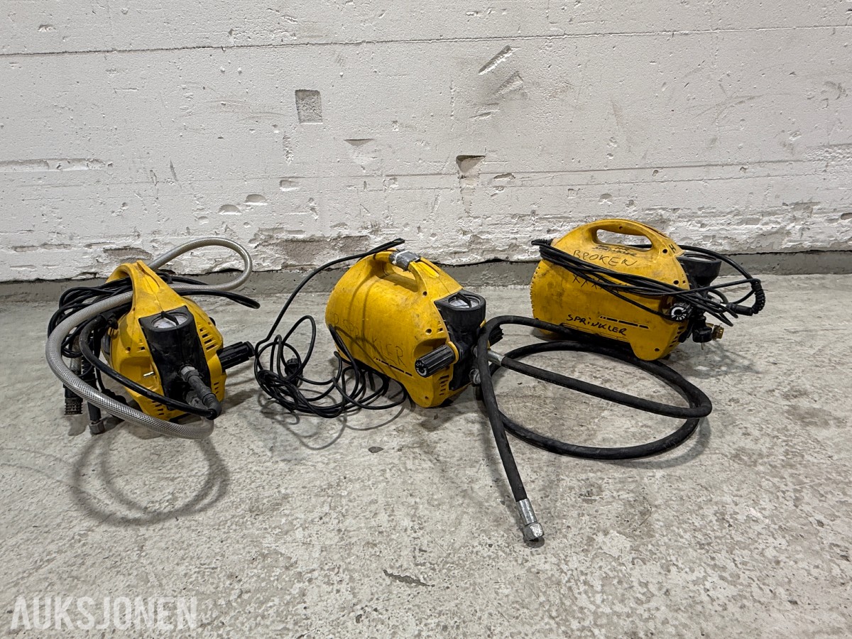 3 Stk. REMS E-Push 2 trykkprøvepumper