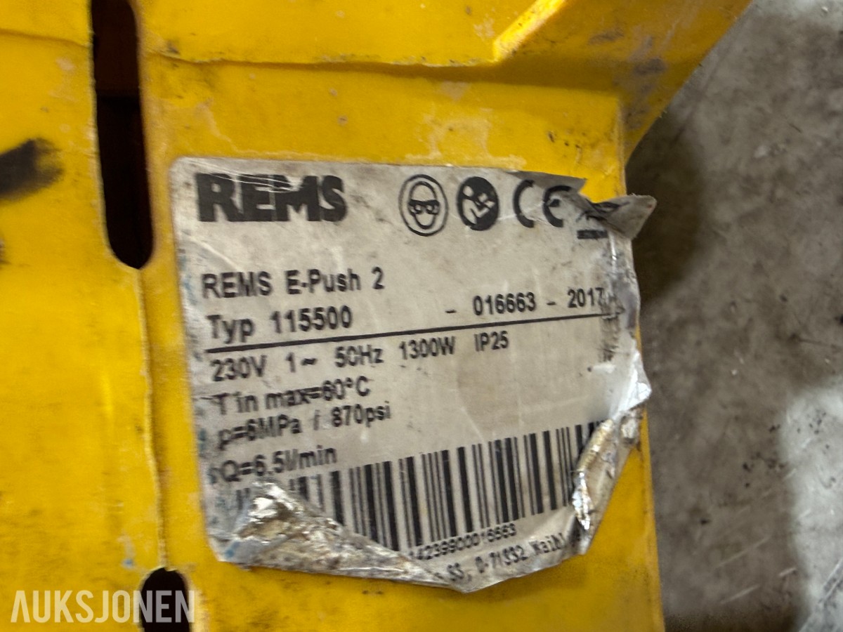 3 Stk. REMS E-Push 2 trykkprøvepumper
