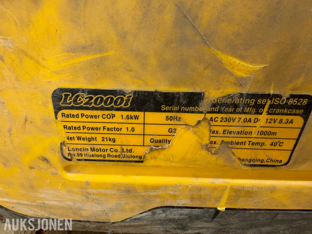 Loncin LC2000i inverter aggregat 2000W