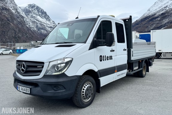 2017 Mercedes-Benz Sprinter 516 CDI - Planbil med bakløfter - Gått kun 80.195 km - - EU godkjent til mars 2027