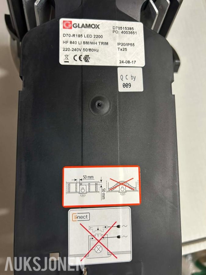 Glamox Downlights/Spotter, D70-R195 2200 Glamox, 10 STK HELT NYE