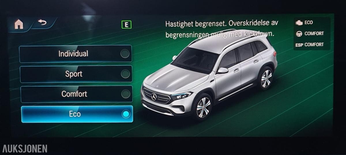 2022 Mercedes-Benz EQB 300 4MATIC 7-seter cruisekontroll ryggekamera 