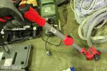 Diverse byggverktøy: oppmerkingsutstyr, anleggsutstyr, gipsverktøy, med mer