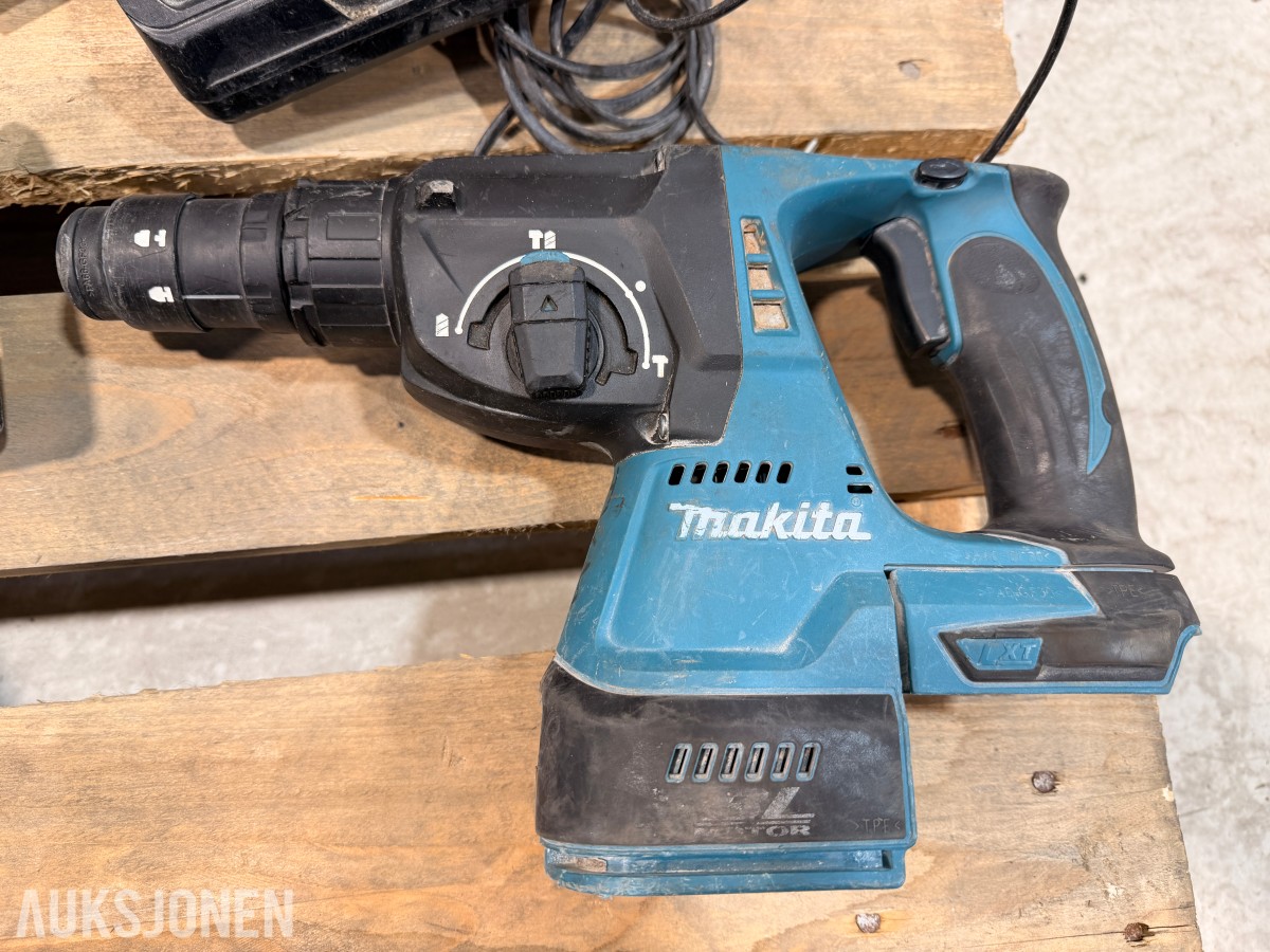 Stor Makita verktøypakke – vinkelsliper, borhammere, driller, platesaks m.m.