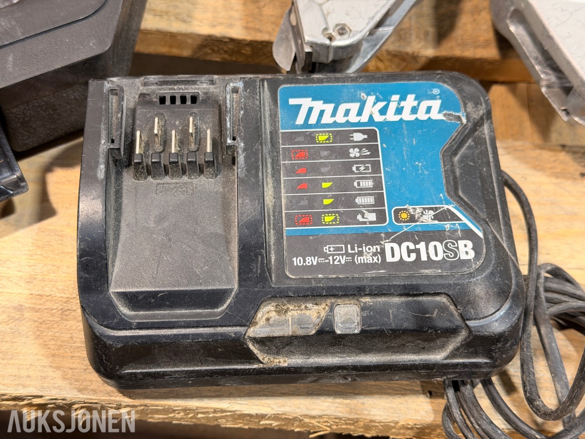 Stor Makita verktøypakke – vinkelsliper, borhammere, driller, platesaks m.m.