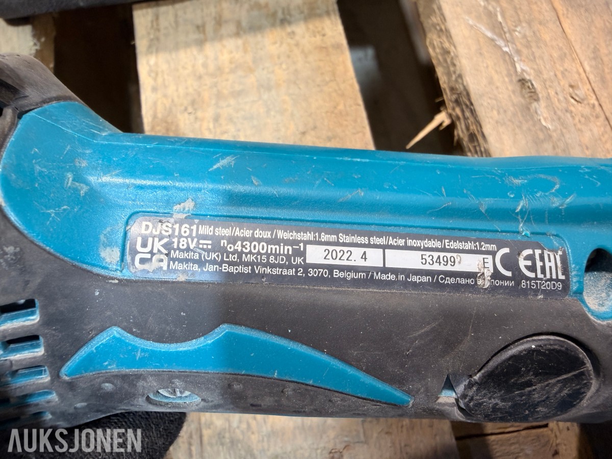 Stor Makita verktøypakke – vinkelsliper, borhammere, driller, platesaks m.m.