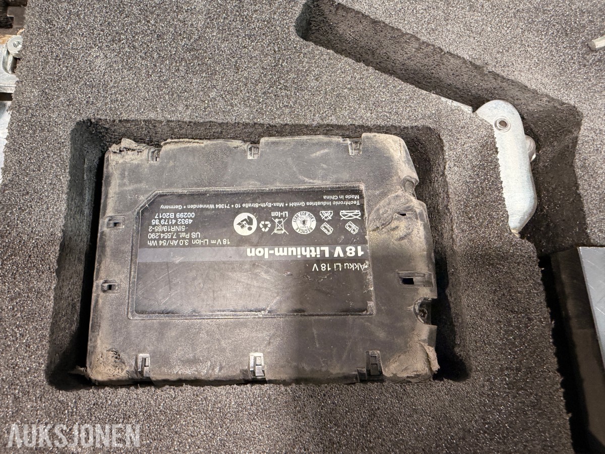 Aquatherm rørfusjonsverktøy med Milwaukee C18 ID 18V, batterier og jiggsystem