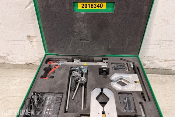 Aquatherm rørfusjonsverktøy med Milwaukee C18 ID 18V, batterier og jiggsystem