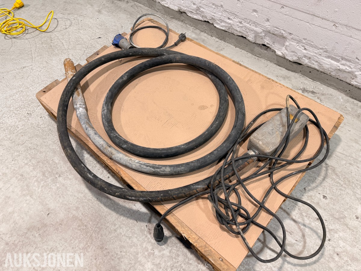 Fleksibel stavvibrator / vibratorslange med kontrollboks - INGEN MINSTEPRIS