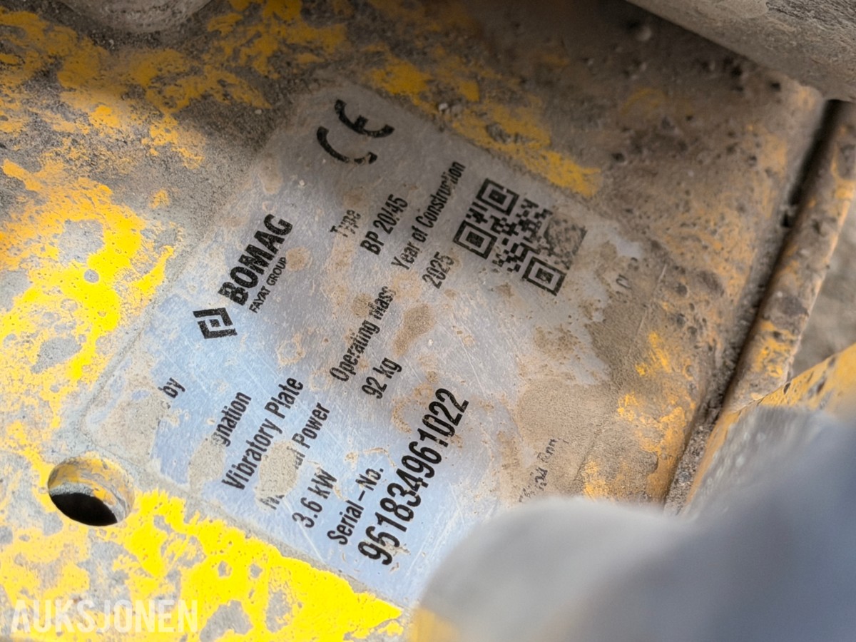 2025 BOMAG BP 20/45 Vibroplate 