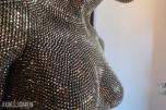 2026 Lampe/ Gulvlampe  ca. 70.000 små glasskrystaller  - kunst