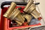 Bacho tralle med festemateriell, rørdeler og verktøytilbehør 