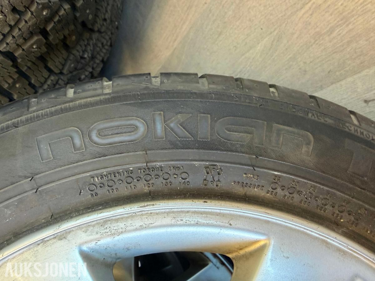 Komplett sett 16" sommerdekk med BMW-felg + sett 16" Nokian vinterdekk