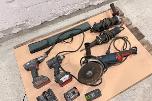 Bosch verktøypakke 18V – drill, muttertrekker, vinkelsliper, laser og tilbehør